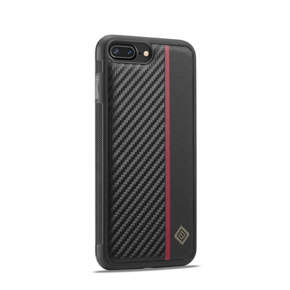 iPhone 7 3-in-1 Carbon Fibre Texture Phone Case: Light, Shockproof & Sweatproof Protection - Black