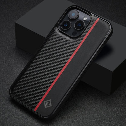 iPhone 16 Pro 3-in-1 Carbon Fibre Texture Phone Case: Light, Shockproof & Sweatproof Protection - Black