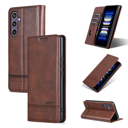 Samsung Galaxy S24 5G Leather Wallet Case with Card Holder & Magnetic Closure