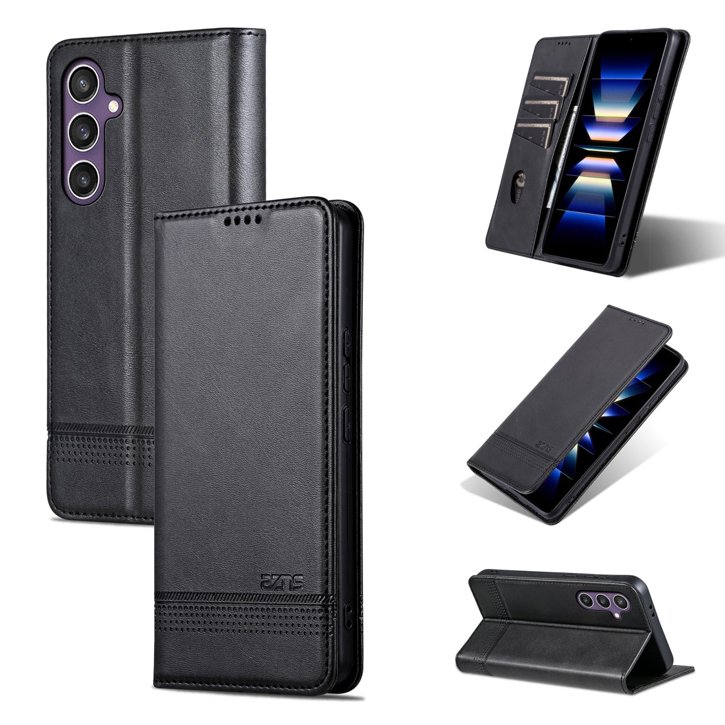 Samsung Galaxy S24+ 5G Leather Wallet Case with Card Holder & Magnetic Closure