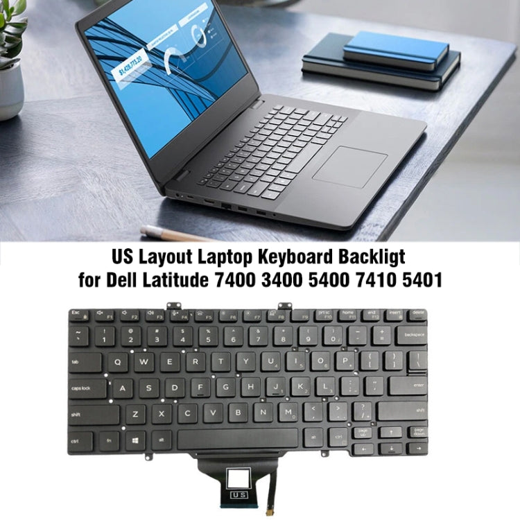 Dell Latitude 7400 / E7400 / L3400 / 5400 US Version Backlit Keyboard - Replacement Part, Professionally Tested
