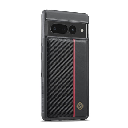 Google Pixel 7 Pro 3-in-1 Carbon Fibre Texture Phone Case: Light, Shockproof & Sweatproof Protection - Black