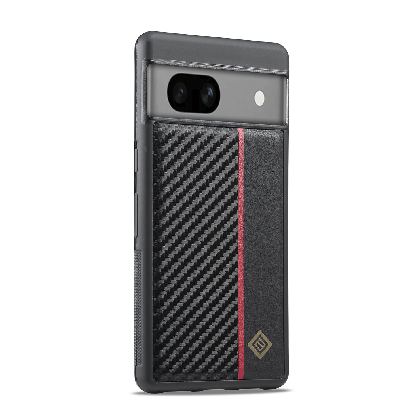 Google Pixel 7 3-in-1 Carbon Fibre Texture Phone Case: Light, Shockproof & Sweatproof Protection - Black