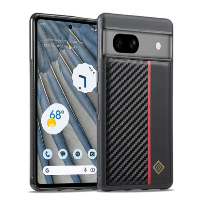 Google Pixel 7 3-in-1 Carbon Fibre Texture Phone Case: Light, Shockproof & Sweatproof Protection - Black