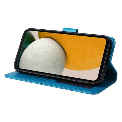 Samsung Galaxy A15 Sunflower Embossed Leather Wallet Phone Case with Kickstand and Card Holder