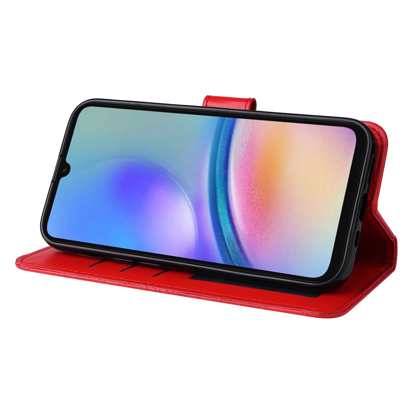 Samsung Galaxy A05s Sunflower Embossed Leather Wallet Phone Case with Kickstand and Card Holder