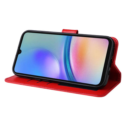 Samsung Galaxy A05s Sunflower Embossed Leather Wallet Phone Case with Kickstand and Card Holder