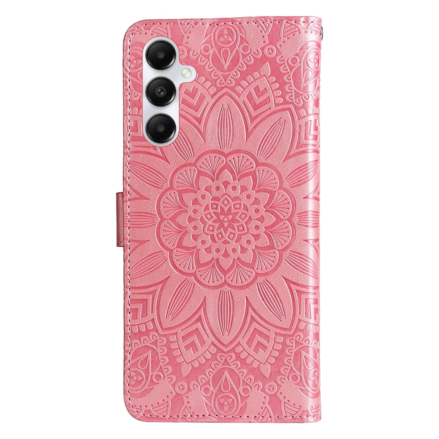 Samsung Galaxy A05s Sunflower Embossed Leather Wallet Phone Case with Kickstand and Card Holder