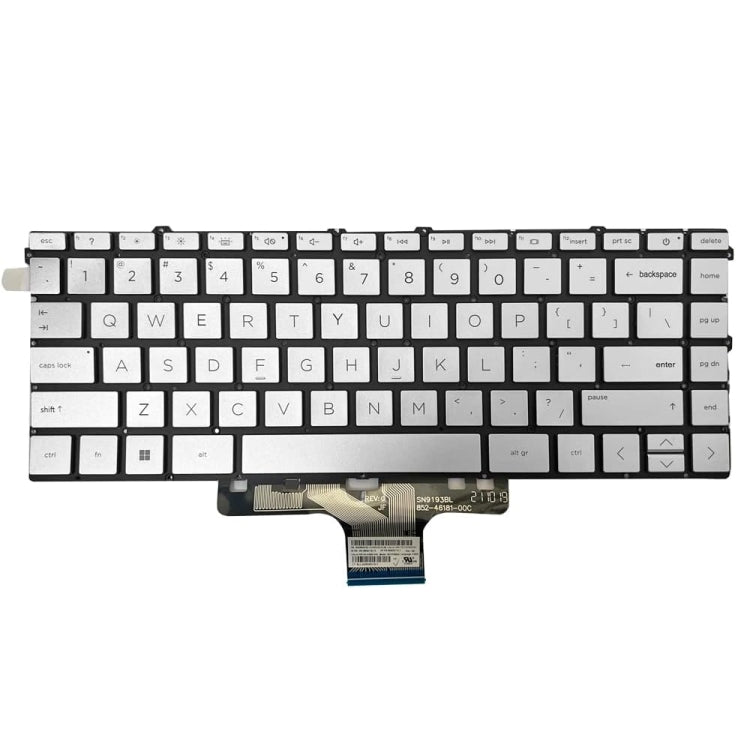 HP Pavilion X360 14-DW US Version Silver Backlit Keyboard Replacement - Fits Perfectly, Professional Installation Recommended