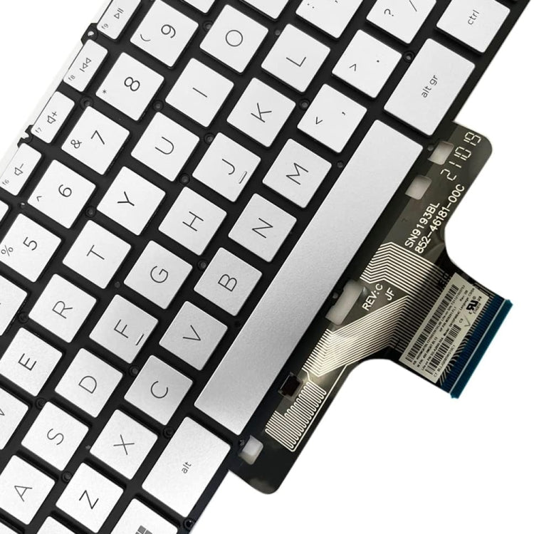 HP Pavilion X360 14-DW US Version Silver Backlit Keyboard Replacement - Fits Perfectly, Professional Installation Recommended