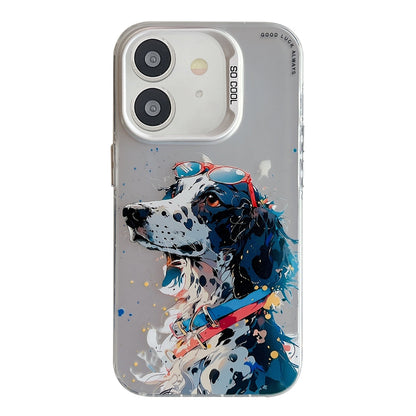 iPhone 11 Case - Animal Oil Painting Design, Durable PC + TPU Cover