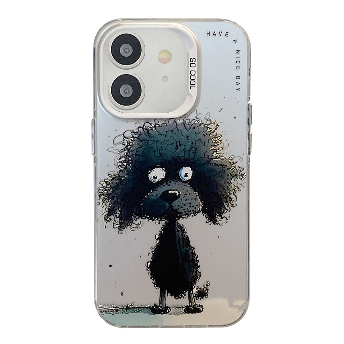 iPhone 12 Case - Animal Oil Painting Design, Durable PC + TPU Cover