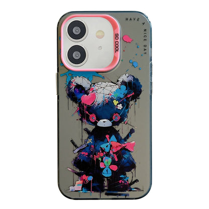 iPhone 11 Case - Animal Oil Painting Design, Durable PC + TPU Cover