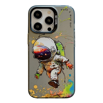 iPhone 14 Pro Max Case - Animal Oil Painting Design, Durable PC + TPU Cover