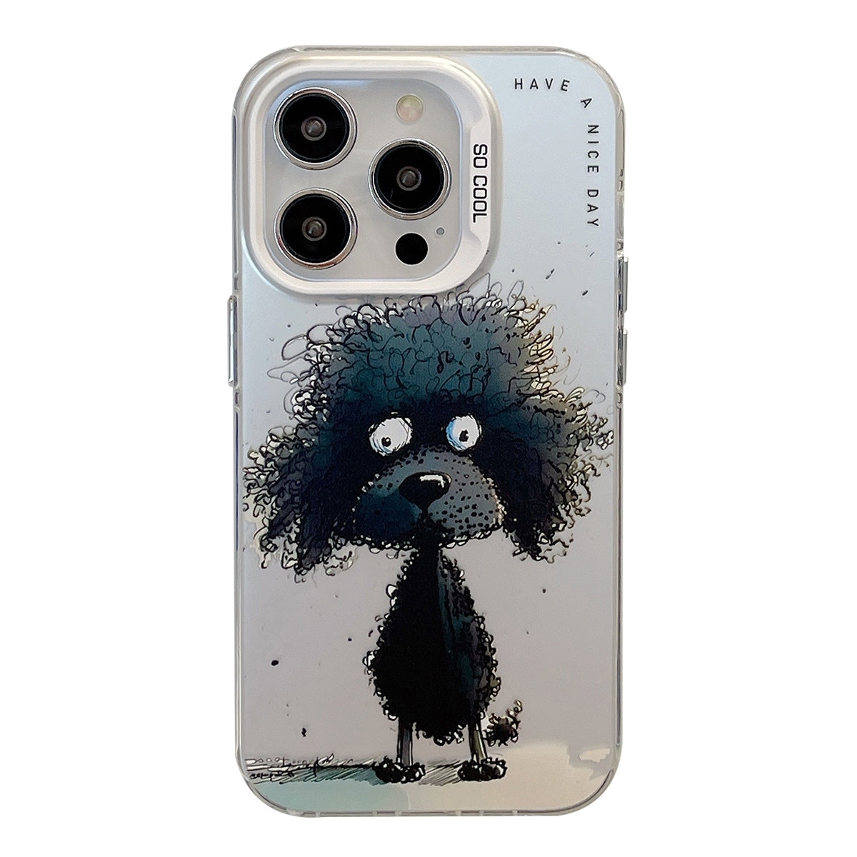 iPhone 15 Pro Max Case - Animal Oil Painting Design, Durable PC + TPU Cover