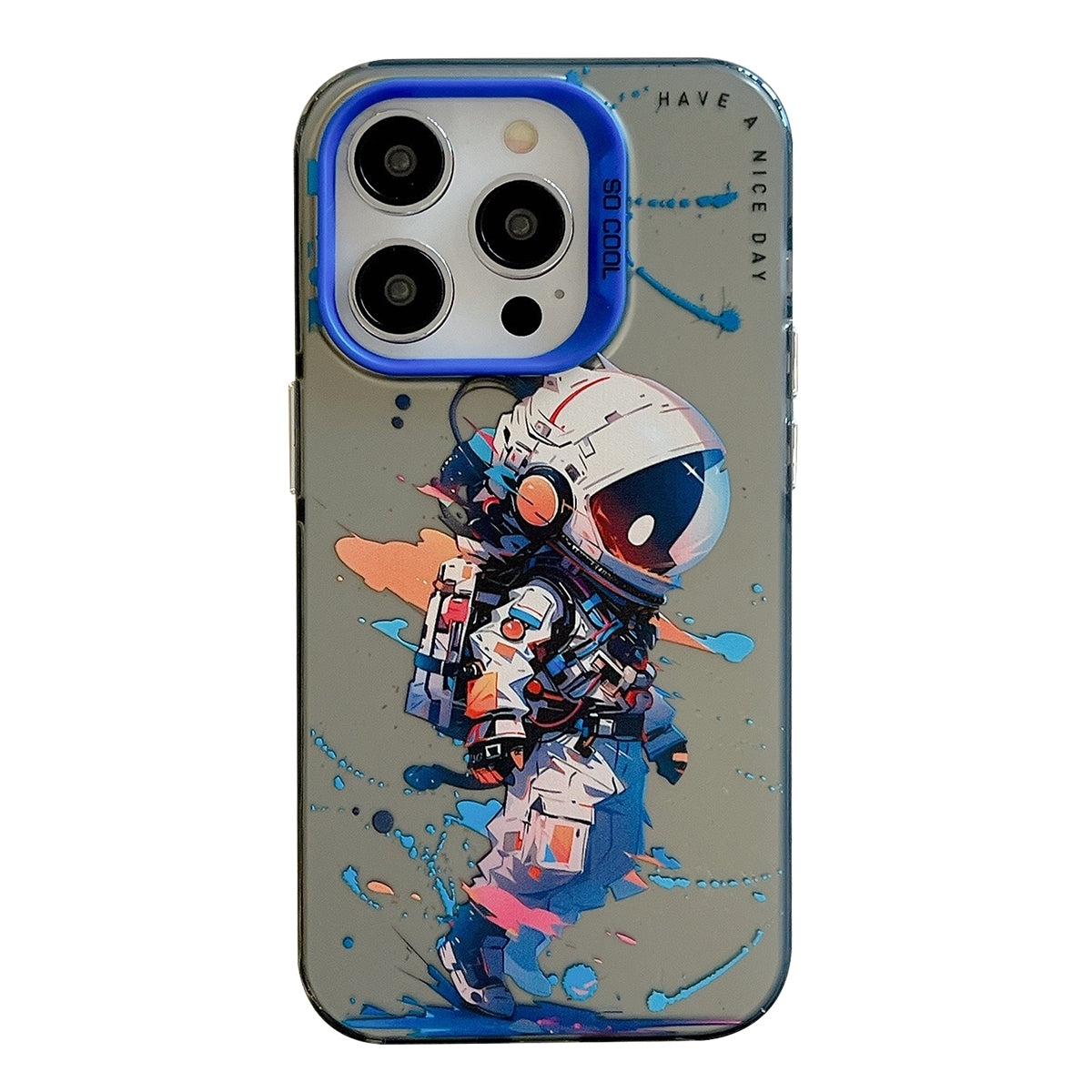 iPhone 15 Pro Max Case - Animal Oil Painting Design, Durable PC + TPU Cover