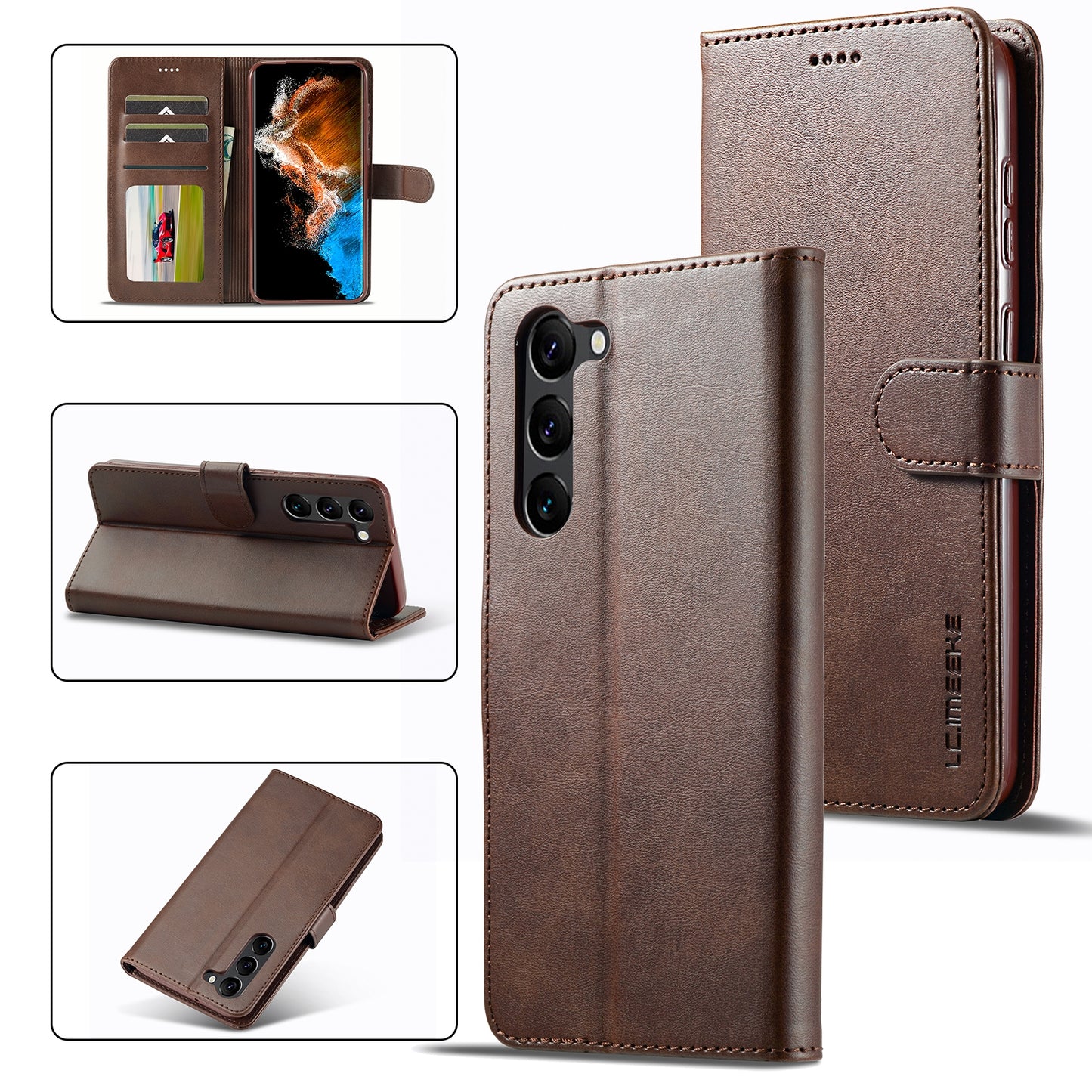 Samsung Galaxy S24 5G Calf Texture Leather Case – Elegant & Durable Protection