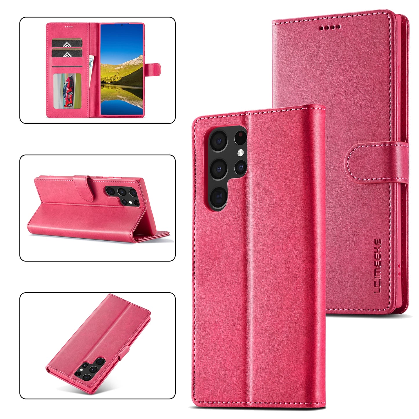 Samsung Galaxy S24 Ultra 5G Calf Texture Leather Case – Elegant & Durable Protection