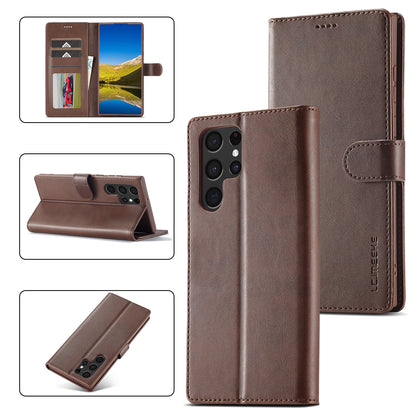 Samsung Galaxy S24 Ultra 5G Calf Texture Leather Case – Elegant & Durable Protection