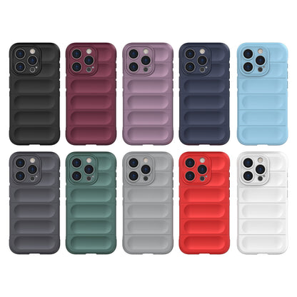 iPhone 15 Pro Magic Shield TPU + Flannel Phone Case - Stylish, Durable, and Lightweight Protection