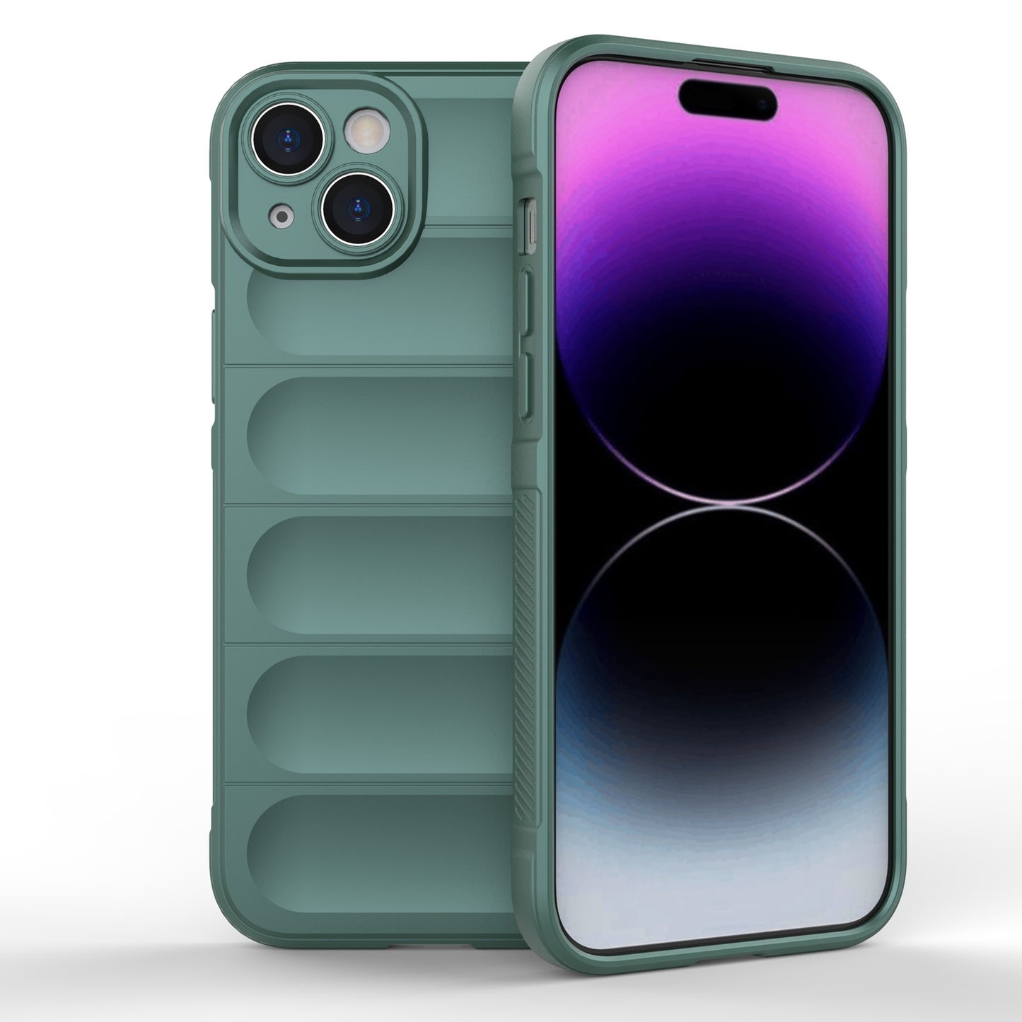 iPhone 15 Plus Magic Shield TPU + Flannel Phone Case - Stylish, Durable, and Lightweight Protection