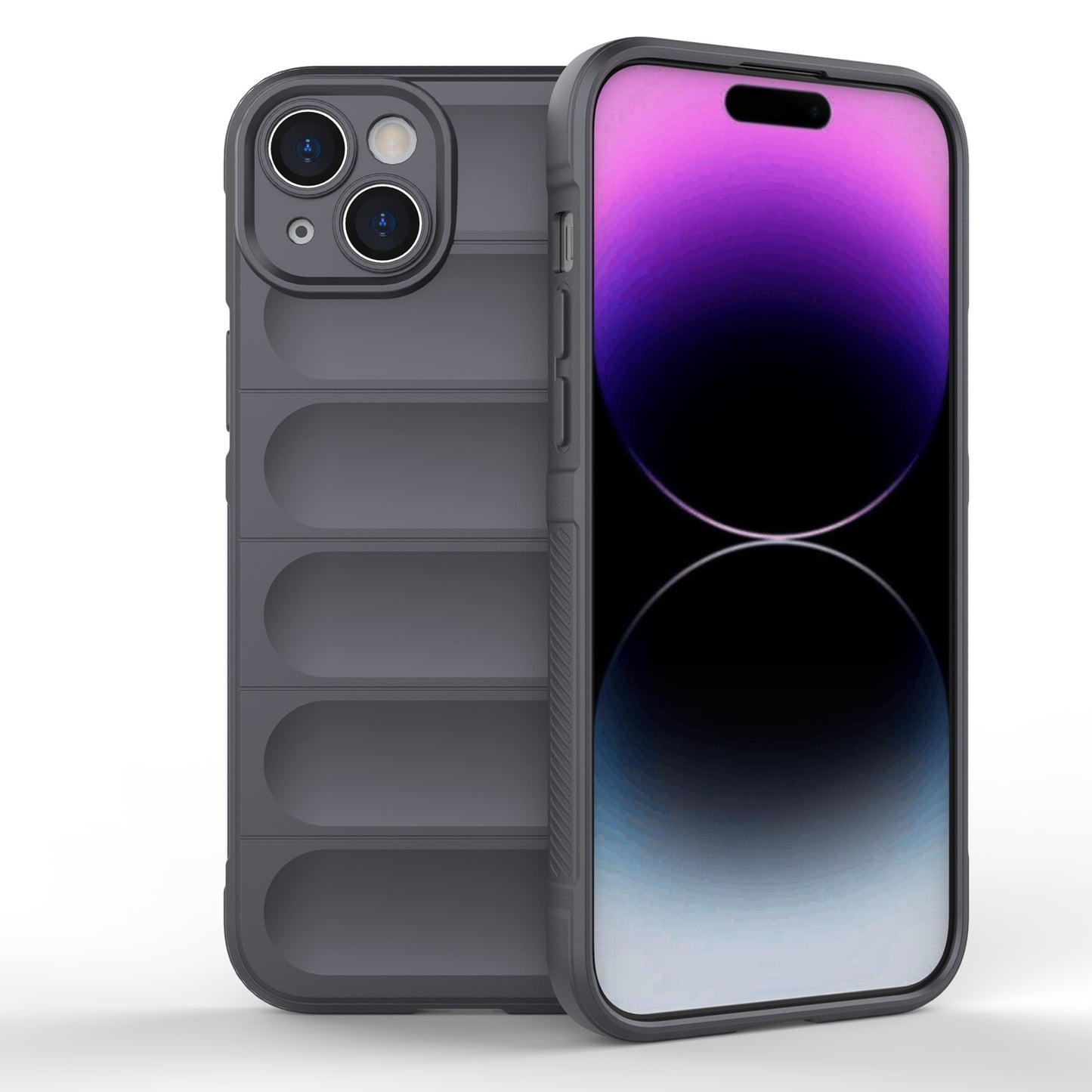 iPhone 15 Plus Magic Shield TPU + Flannel Phone Case - Stylish, Durable, and Lightweight Protection