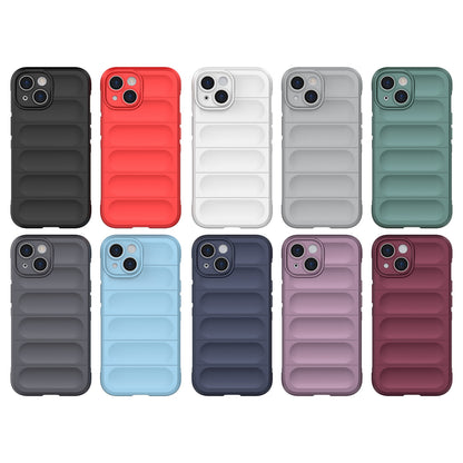 iPhone 15 Magic Shield TPU + Flannel Phone Case - Stylish, Durable, and Lightweight Protection