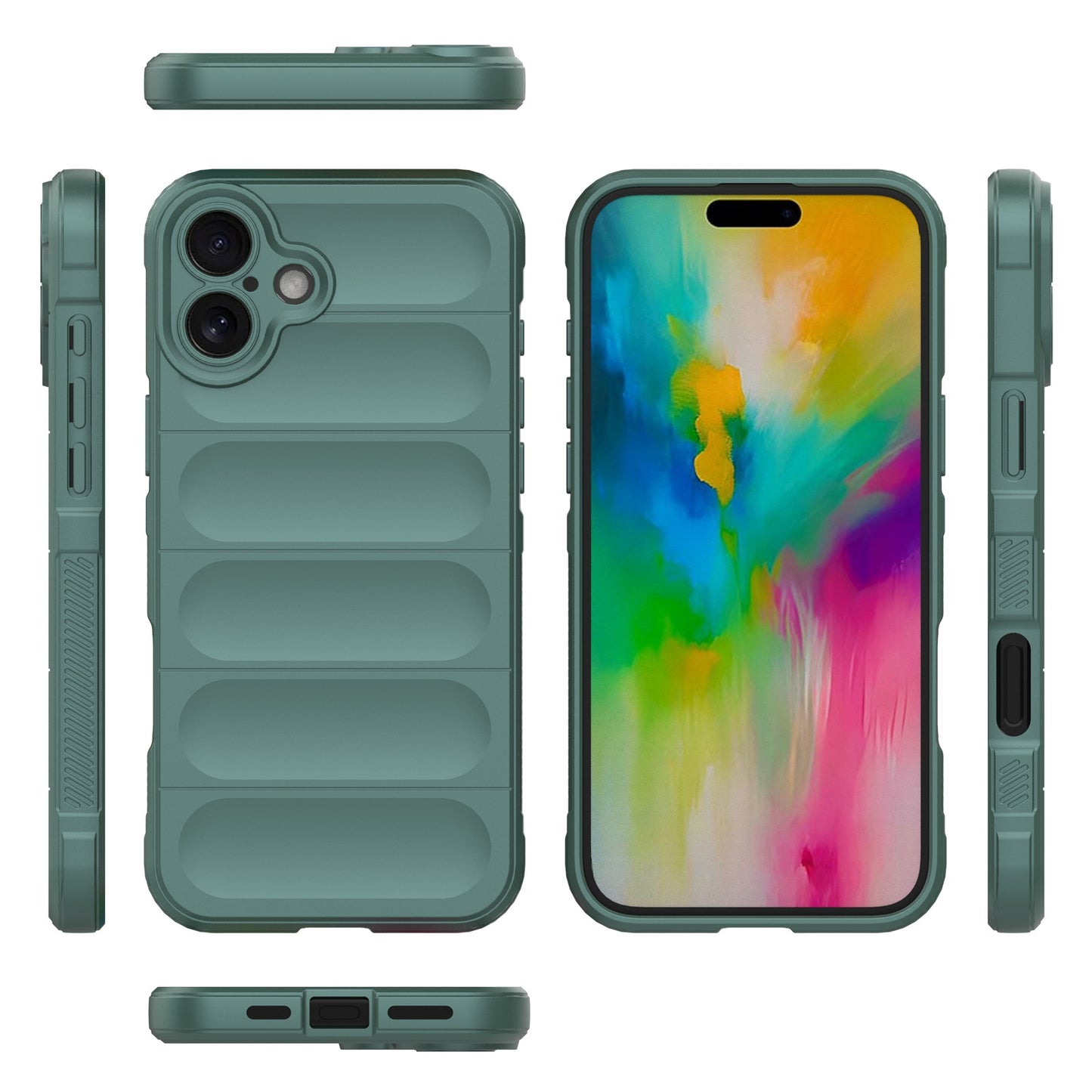 iPhone 16 Plus Magic Shield TPU + Flannel Phone Case - Stylish, Durable, and Lightweight Protection