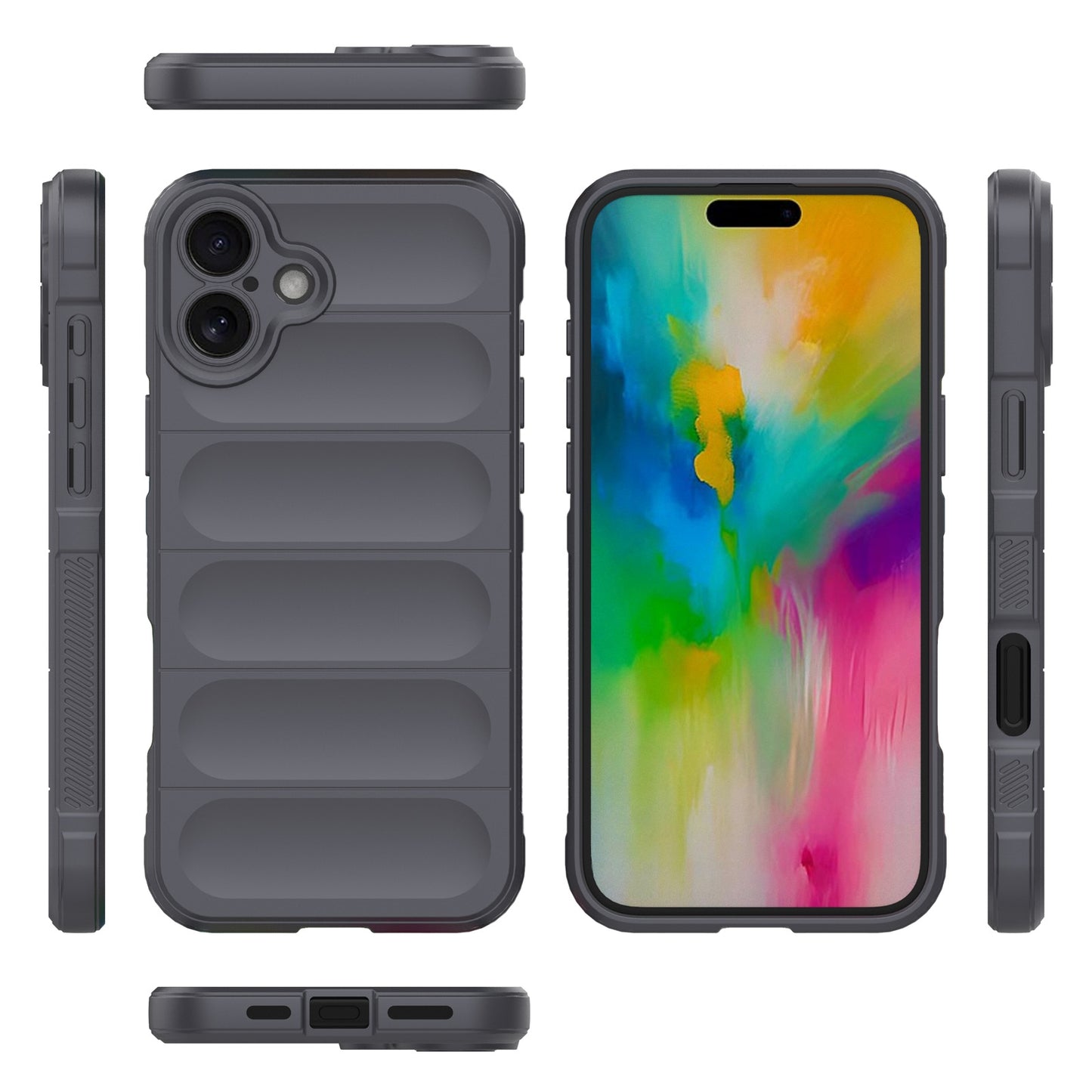 iPhone 16 Plus Magic Shield TPU + Flannel Phone Case - Stylish, Durable, and Lightweight Protection