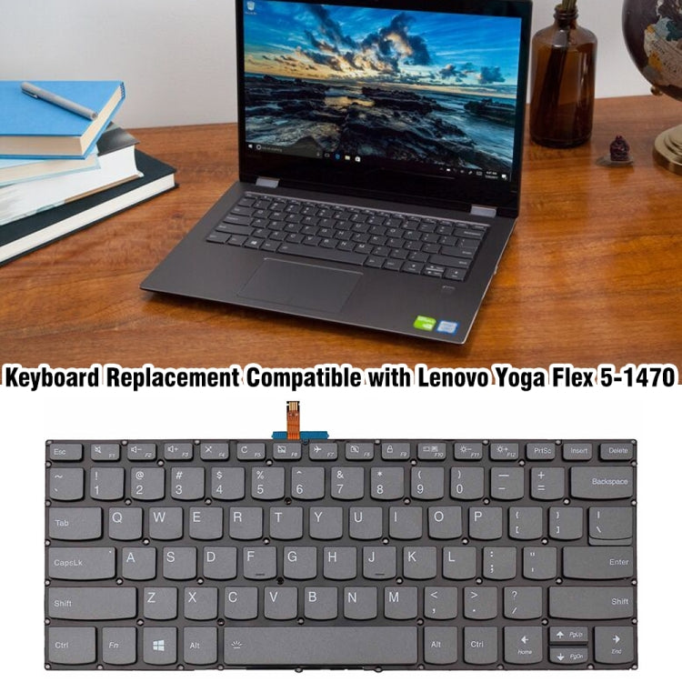 Lenovo Yoga Flex 5-1470 / Flex 5-1570 US Version Backlit Keyboard - Replacement Part, Professional Installation Recommended