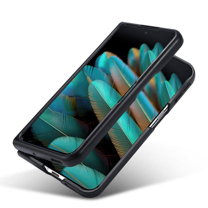 OPPO Find N2 3-in-1 Carbon Fibre Texture Phone Case: Light, Shockproof & Sweatproof Protection - Black