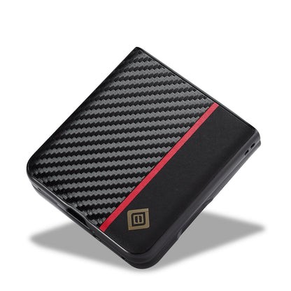 OPPO Find N3 Flip 3-in-1 Carbon Fibre Texture Phone Case: Light, Shockproof & Sweatproof Protection - Black