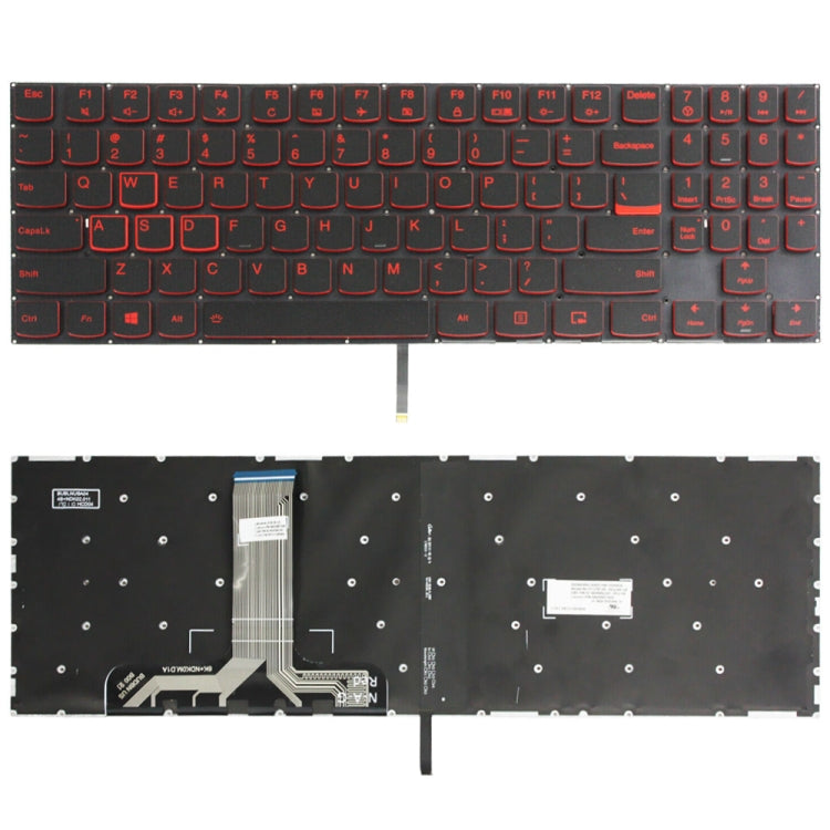 Lenovo Y520 US Version Backlit Laptop Keyboard Replacement (Red Letters) - Fully Compatible, New Condition