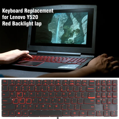 Lenovo Y520 US Version Backlit Laptop Keyboard Replacement (Red Letters) - Fully Compatible, New Condition