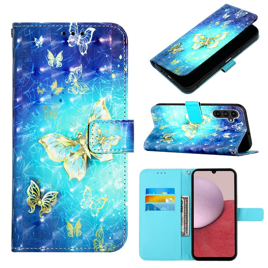 Samsung Galaxy A25 5G Leather Flip Phone Case with 3D Painted Design, Card Holder, Wallet & Stand Function - Durable Protection & Easy Access
