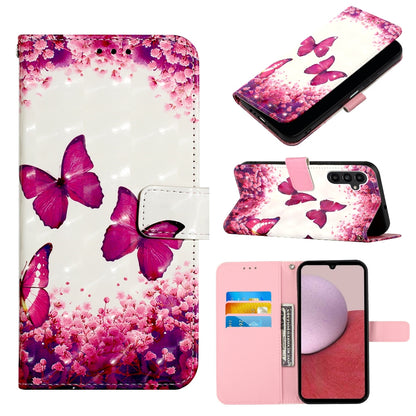Samsung Galaxy A24 Leather Flip Phone Case with 3D Painted Design, Card Holder, Wallet & Stand Function - Durable Protection & Easy Access