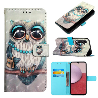 Samsung Galaxy S23 FE 5G Leather Flip Phone Case with 3D Painted Design, Card Holder, Wallet & Stand Function - Durable Protection & Easy Access