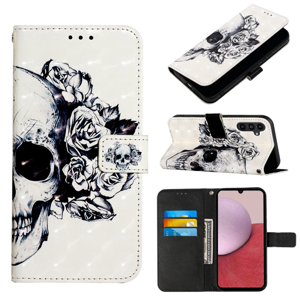 Samsung Galaxy S23 FE 5G Leather Flip Phone Case with 3D Painted Design, Card Holder, Wallet & Stand Function - Durable Protection & Easy Access