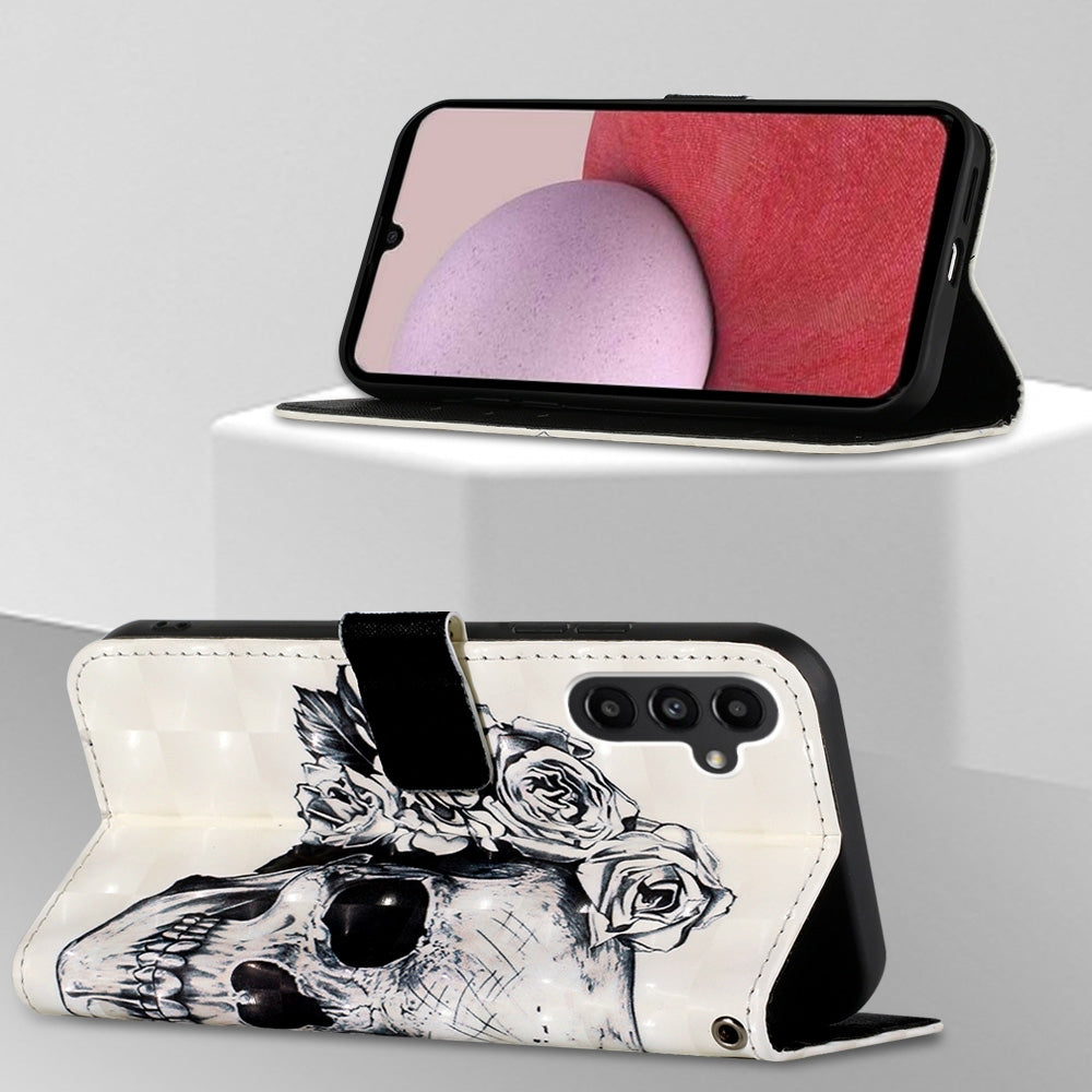 Samsung Galaxy S23 FE 5G Leather Flip Phone Case with 3D Painted Design, Card Holder, Wallet & Stand Function - Durable Protection & Easy Access