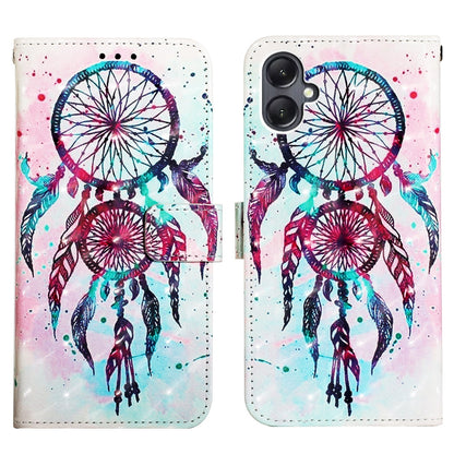 Samsung Galaxy A05 Leather Flip Phone Case with 3D Painted Design, Card Holder, Wallet & Stand Function - Durable Protection & Easy Access