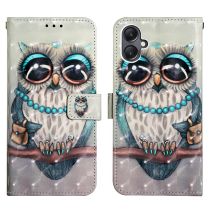 Samsung Galaxy A05 Leather Flip Phone Case with 3D Painted Design, Card Holder, Wallet & Stand Function - Durable Protection & Easy Access