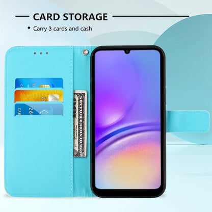 Samsung Galaxy A05 Leather Flip Phone Case with 3D Painted Design, Card Holder, Wallet & Stand Function - Durable Protection & Easy Access
