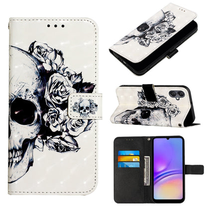 Samsung Galaxy A05 Leather Flip Phone Case with 3D Painted Design, Card Holder, Wallet & Stand Function - Durable Protection & Easy Access
