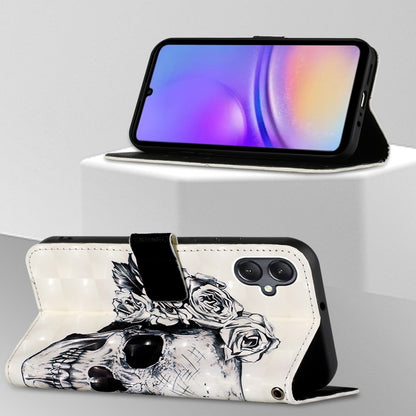 Samsung Galaxy A05 Leather Flip Phone Case with 3D Painted Design, Card Holder, Wallet & Stand Function - Durable Protection & Easy Access