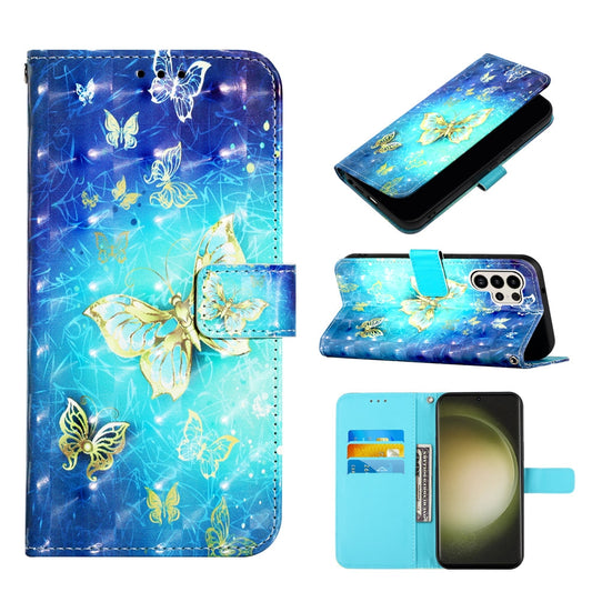 Samsung Galaxy S24 Ultra 5G Leather Flip Phone Case with 3D Painted Design, Card Holder, Wallet & Stand Function - Durable Protection & Easy Access