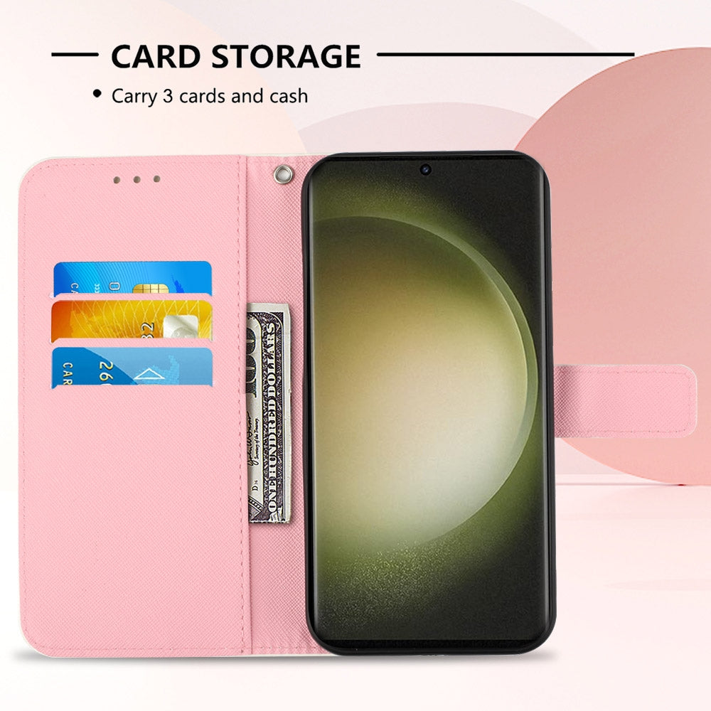 Samsung Galaxy S24 Ultra 5G Leather Flip Phone Case with 3D Painted Design, Card Holder, Wallet & Stand Function - Durable Protection & Easy Access