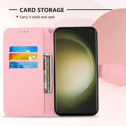 Samsung Galaxy S24 Ultra 5G Leather Flip Phone Case with 3D Painted Design, Card Holder, Wallet & Stand Function - Durable Protection & Easy Access