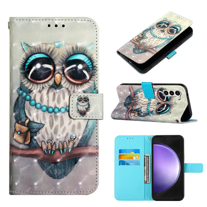 Samsung Galaxy S24+ 5G Leather Flip Phone Case with 3D Painted Design, Card Holder, Wallet & Stand Function - Durable Protection & Easy Access