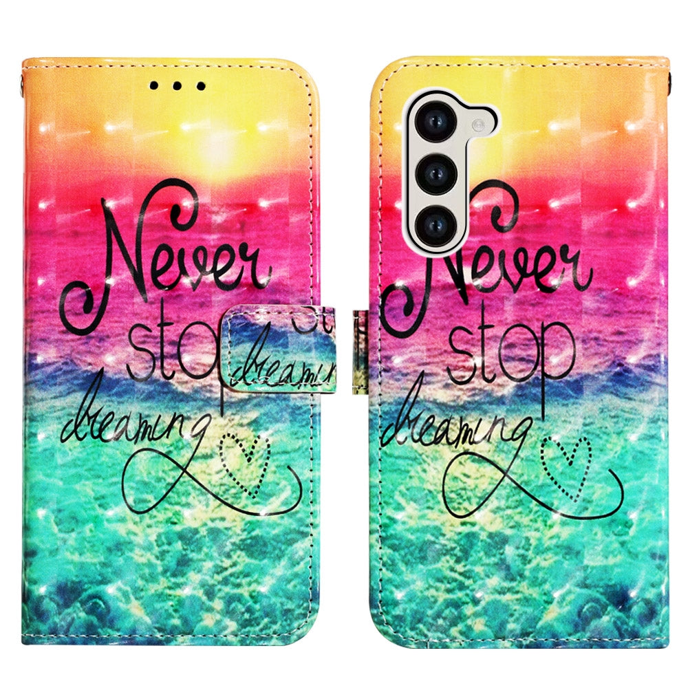 Samsung Galaxy S24+ 5G Leather Flip Phone Case with 3D Painted Design, Card Holder, Wallet & Stand Function - Durable Protection & Easy Access