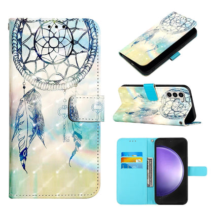 Samsung Galaxy S24 5G Leather Flip Phone Case with 3D Painted Design, Card Holder, Wallet & Stand Function - Durable Protection & Easy Access